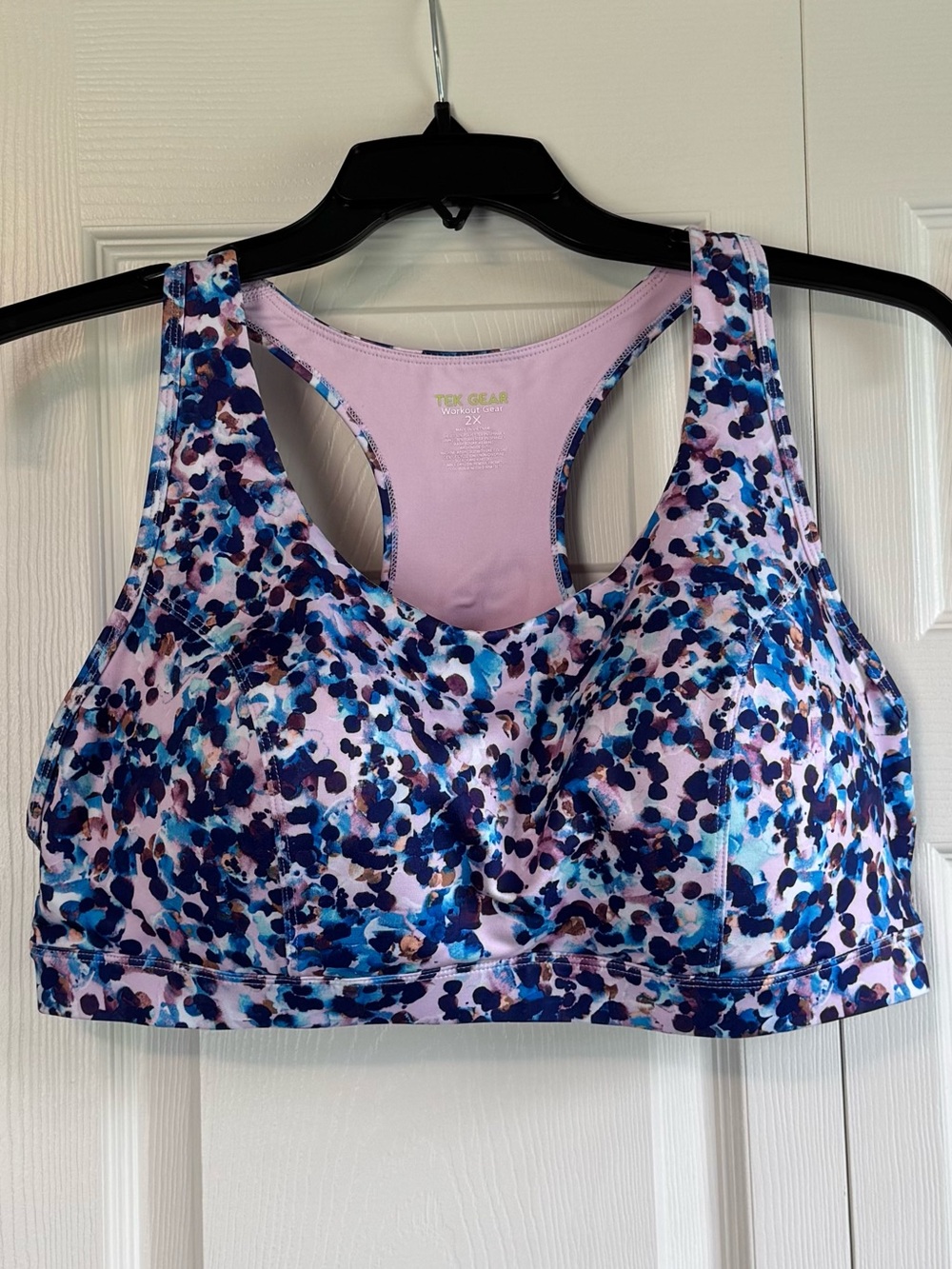 Tek Gear Purple Floral High-Impact Sports Bra NWOT